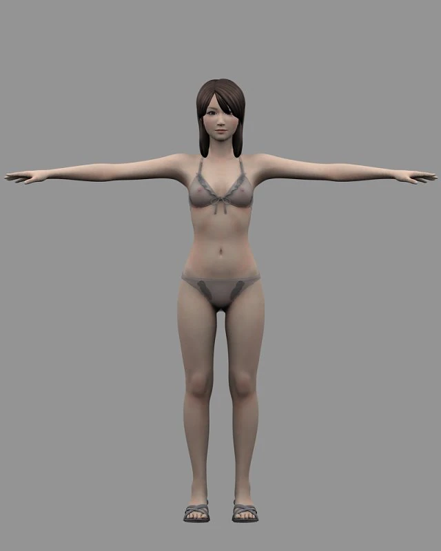 Realisticy woman 3D Model .c4d .max .obj .3ds .fbx .stl .blend