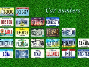 numeros de auto Modelo 3D