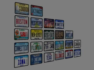 car numbers 3D Model