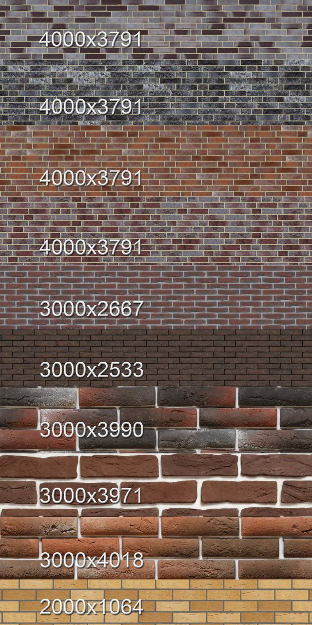 bricks Tekstur CG .c4d .max .obj .3ds .fbx .stl .blend 