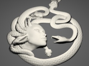 meduza gorgona medallion 3D Model