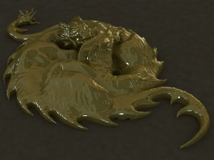 charm sleeping dragons Model 3D