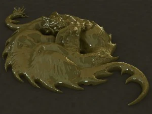 charm sleeping dragons 3D Model