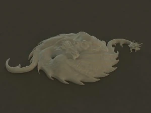 charm sleeping dragons 3D Model