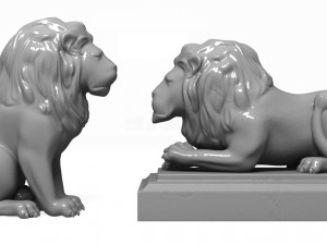 statue of a lion 3D 모델