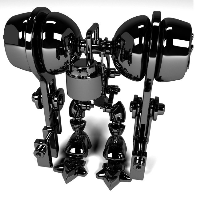 robot 3D Model .c4d .max .obj .3ds .fbx .stl .blend 