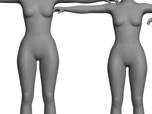 age girl growth Model 3D