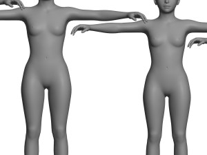age girl growth Model 3D