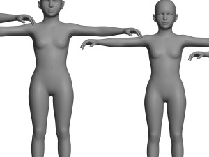 age girl growth Model 3D