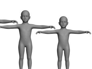 age girl growth Model 3D