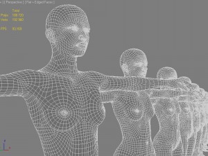 age girl growth Model 3D