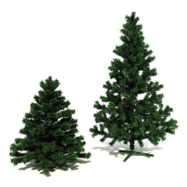 christmas trees 3D Модель .c4d .max .obj .3ds .fbx .stl .blend 