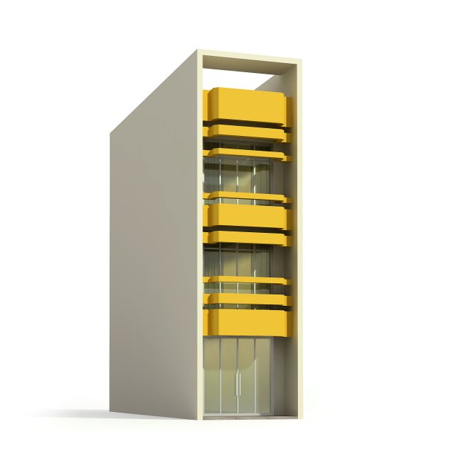 balcony shophouse 3D Модель .c4d .max .obj .3ds .fbx .stl .blend 