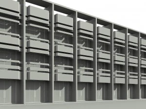 balcony shophouse 3D Model