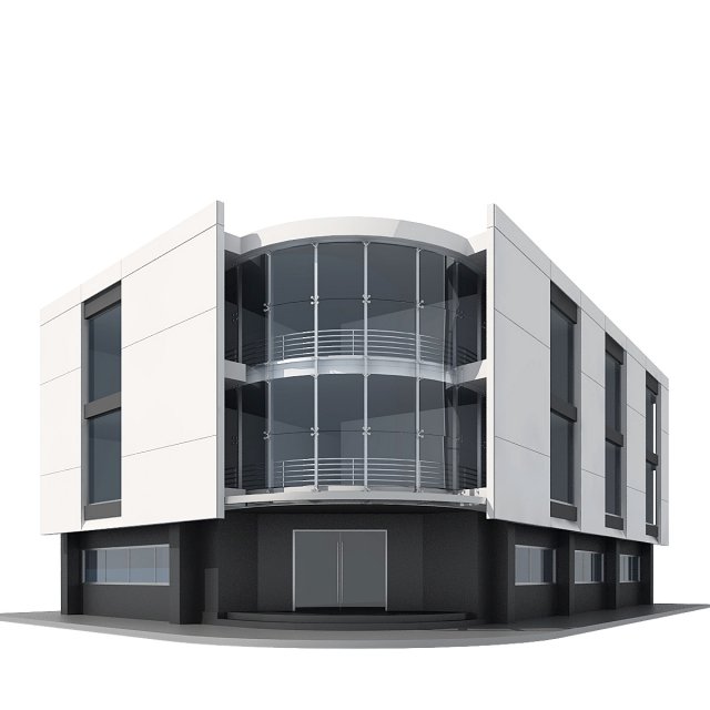 corner building 3D 模型 .c4d .max .obj .3ds .fbx .stl .blend 