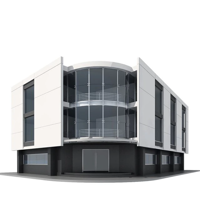 corner building 3D Model .c4d .max .obj .3ds .fbx .stl .blend 