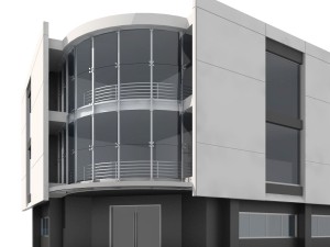 corner building 3D 模型