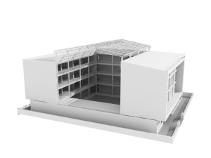 low rise office building with courtyard Modelo 3D