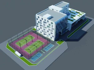 사무실 단지 3D 모델