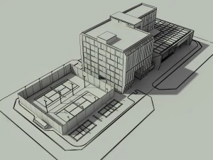 사무실 단지 3D 모델