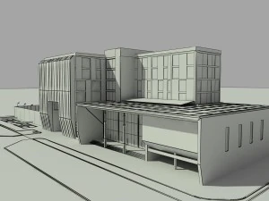 사무실 단지 3D 모델