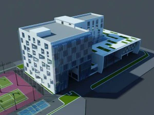 사무실 단지 3D 모델