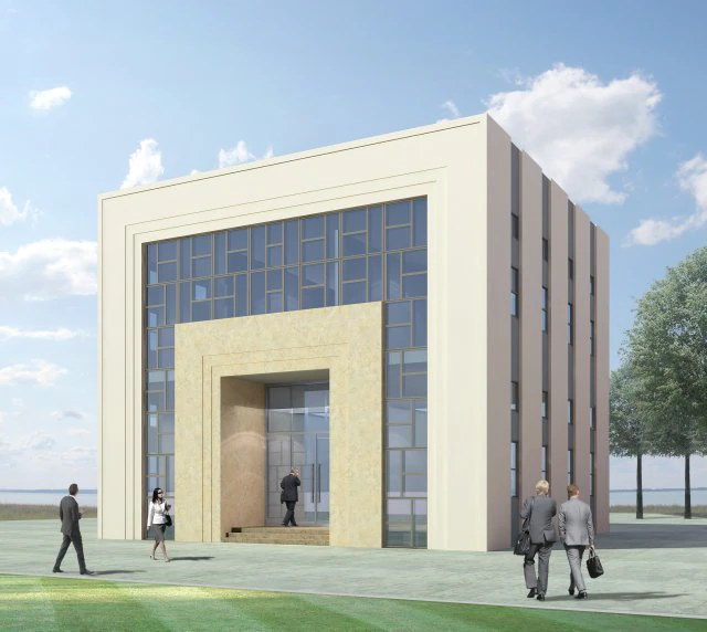 civic building 3D Model .c4d .max .obj .3ds .fbx .stl .blend