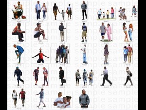 african people cutouts CG テクスチャ