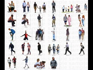 african people cutouts CG Textures