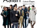 Asian People Cutout Images 3D Model