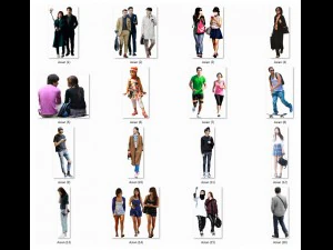 asian people cutout images CG Textures