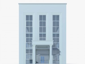 neoclassical small office building Model 3D