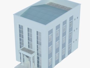 neoclassical small office building Model 3D