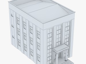 neoclassical small office building Model 3D