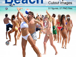 beach resort people cutout images texture CG Textures