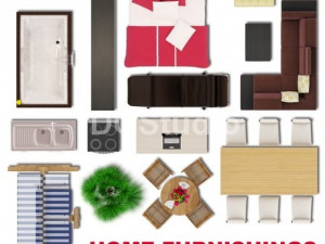 home furnishings plan view collection texture CG Textures