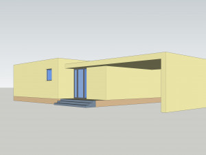 small simple country house modern architecture 3 bedrooms 3D Модель