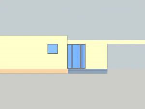 small simple country house modern architecture 3 bedrooms 3D Model