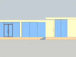 small simple country house modern architecture 3 bedrooms 3D Model