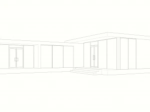 small simple country house modern architecture 3 bedrooms 3D Model