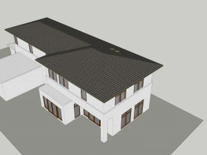modern tropical house architecture 3D Model