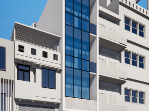 shophouse office building Modello 3D