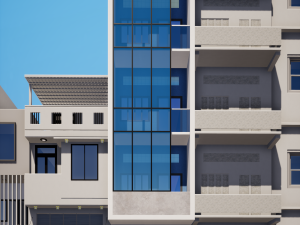 shophouse office building Modello 3D