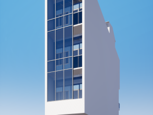 shophouse office building Modello 3D