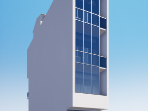 shophouse office building Modello 3D