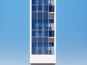 shophouse office building Modello 3D