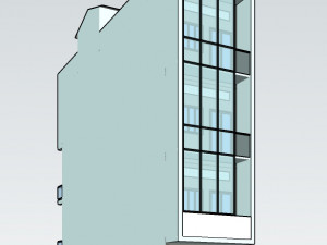 shophouse office building Modello 3D