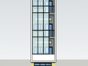 shophouse office building Modello 3D