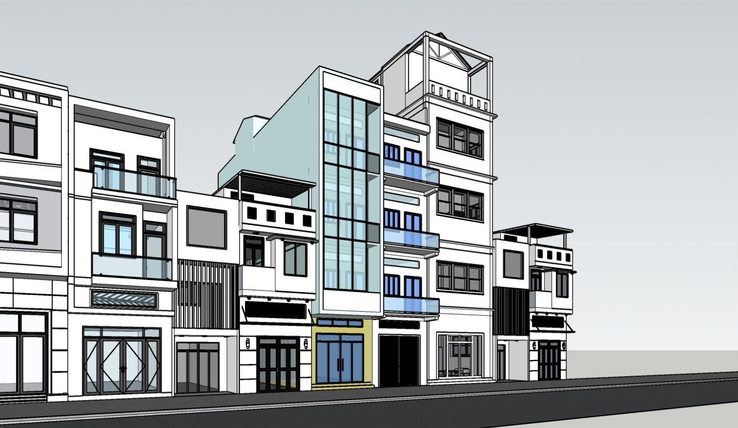 Shophouse Office Building 3D Модель In Здания 3DExport