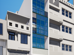 shophouse office building 2 3D-Modell